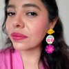 Aretes de Pan de Muerto Calavera de Dulce y Flores