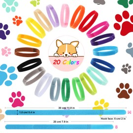 YFDFFSDCY 35 Pack Puppies Collar for Litter Colored Soft Nylon Puppy Whelping Collars Safety Quick Release Buckle Pup ID Collars Adjustable Newborn Puppy Litter Collars, 2 Styles (S)