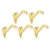 Design House 181990 Standard Handrail Bracket, 5-Pack, Polished Brass, 5