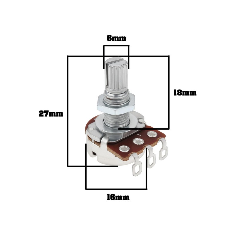 Create idea 4pcs B50K Linear Potentiometer Knobs 18mm Long Split