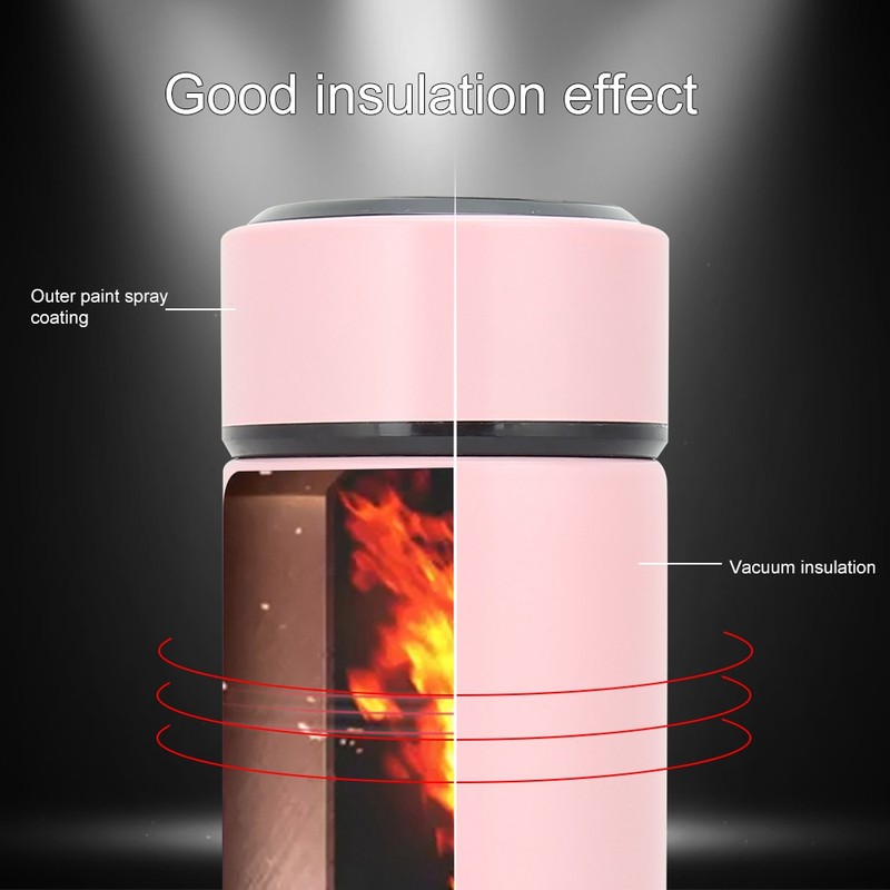 500ml Stainless Steel LED Vacuum Cup Insulated Water Bottle with