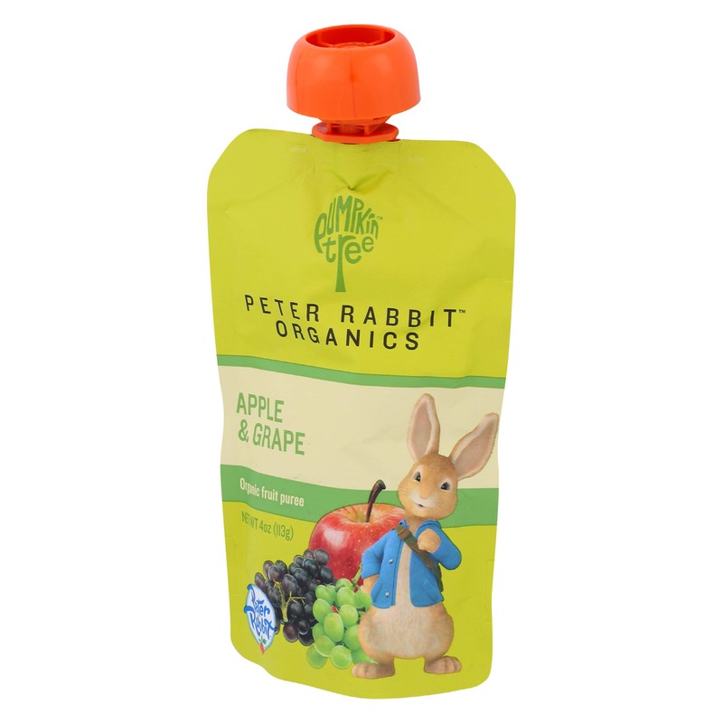Peter Rabbit Organics Puree Fruit Apple Grape, 4 oz