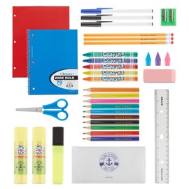 34 Piece School Supplies Kit for School Children – Wholesale Back to School Kids Essential Bundle Supply Pack for Girls & Boys