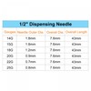 sourcing map 50 Pcs 21G Plastic Dispensing Needles, 1/2" PP