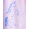 Carter's Big Girls Footed Microfleece PJ's Sleeper Pajamas, Lt Violet/Unicorn,