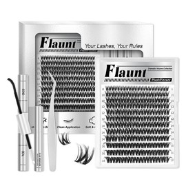 Flaunt Collection | Flaunt & Short Flaunt & Brown Flaunt & One-Length Flaunt | Waterproof, Long-Lasting Lashes | Flora | Natural Daily, Volume Style | Beginner Friendly DIY Lashes For a Flawless, Voluminous Look:_Flaunt Kit 