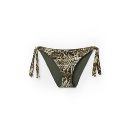 CALZEDONIA Woman's Tied Swimsuit Bottoms Tropical Animalier in Green, Size L