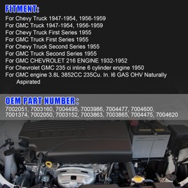 1 Barrel Carburetor For Rochester B Type Manual Choke, For Chevy 1950-1959, For GMC 235 ci Engine 1950-1959, Replace OE: 7002051, 7003160, 7004495, 7003986