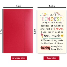 Bewoow Appreciation Card, ‘Life’s Kindest People…’ Heartfelt Thank You Card for Selfless, Thoughtful, Loving Individuals – Perfect for Friends, Mentors, Caregivers, Volunteers, Nurses, Teachers