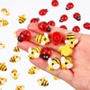 50 Pieces Tiny Resin Bees Ladybugs, Including 25 Pieces Tiny