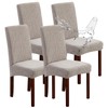 Genina 100% Waterproof Chair Covers for Dining Room Set of