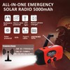 2024 Upgrade 5000mah Alertsync NOAA Weather Emergency Radio with Solar