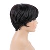 Huarisi Short Layered Pixie Cut Wig with Bangs Human Hair