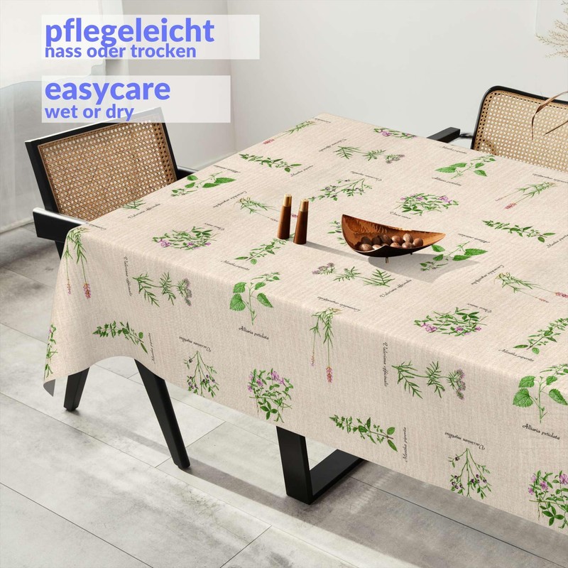 Tablecloth Made of Fabric, Textile, Washable, Table Linen, Cotton Polyester,
