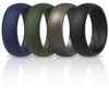 Anillos ThunderFit de bodas de silicona transpirable con ranuras interiores
