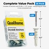 #8 Self Drilling Drywall Plastic Anchors with Screws - No
