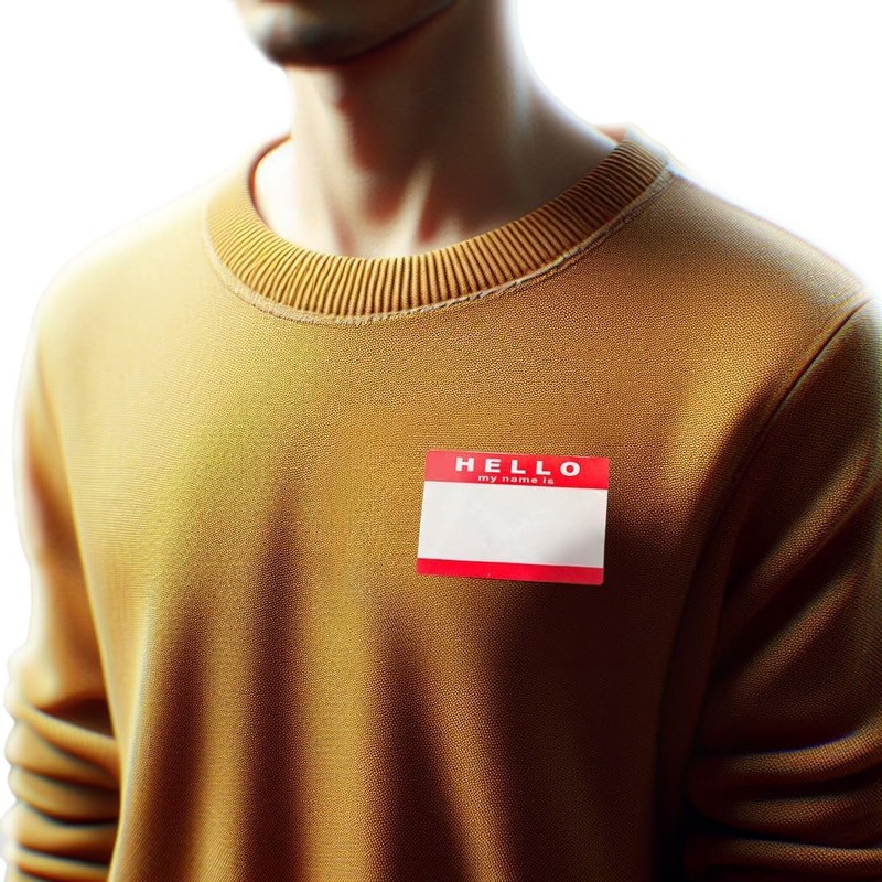 'Hello My Name is' Stickers/Name Label Tags - Purple &