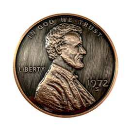 Giant Penny Coin | Jumbo Penny | Huge Penny Prop Coin | Hilarious Money Decor | Oversized Penny Prop | Money Paperweight | 3"