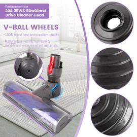 ACCTDLF Ball Wheel and Soleplate Wheel Compatible with Dyson 35W 50W V6 V7 V8 V10 V11 V12 DC58 DC59 DC62 DC74 Vacuum Cleaner Direct Drive Cleaner Head Wheels Replacement Parts