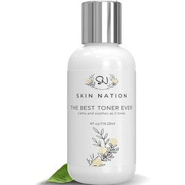 Skin Nation Hydrating Gentle Rosewater Toner with Aloe Vera and Chamomile, Alcohol-Free and Paraben-Free, for Dry, Sensitive, Oily and Combination Skin, 5 oz