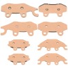 Caltric Front and Rear Brake Pads for Kawasaki Mule Pro-Dx