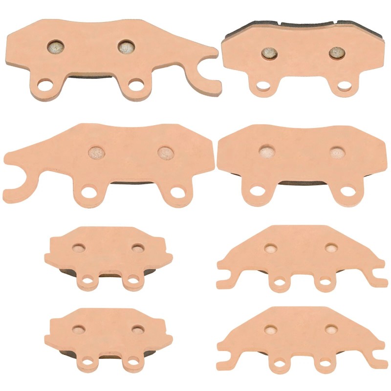 Caltric Front and Rear Brake Pads for Kawasaki Mule Pro-Dx