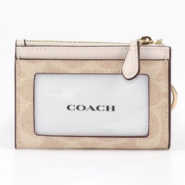 Coach CW870-IMXDM Women's Coin Purse, beige