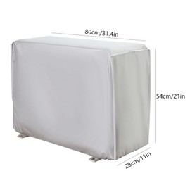 Outdoor Air Conditioner Cover with Elastic Band with Drawstring Air Conditioning Cover Outdoor Device Air Conditioner Cover Anti Dust Anti Snow Waterproof Sunproof (Small)