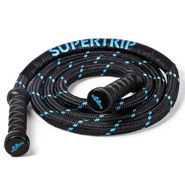 Supertrip Upgraded Weighted Jump Rope for Fitness Men Women Second Generation 360 Rotating Handles, 3.21LBS 3.38LBS 3.41LBS Polyester Heavy Skipping R