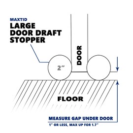 MAXTID 32" Door Draft Stopper Brown Home Essentials for New Home Door Stoppers for Bottom of Door Under Door Weather Stripping Large Door Draft Blocker