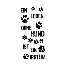 Newstamps Stamp "Ein Leben ohne Hund Motivstempel groß aus Holz & Gummi für Karten basteln, Holzstempel, Sayings, Sayings, Text Stamp, Lettering, Scrapbook, Textile Stamp, Decoration