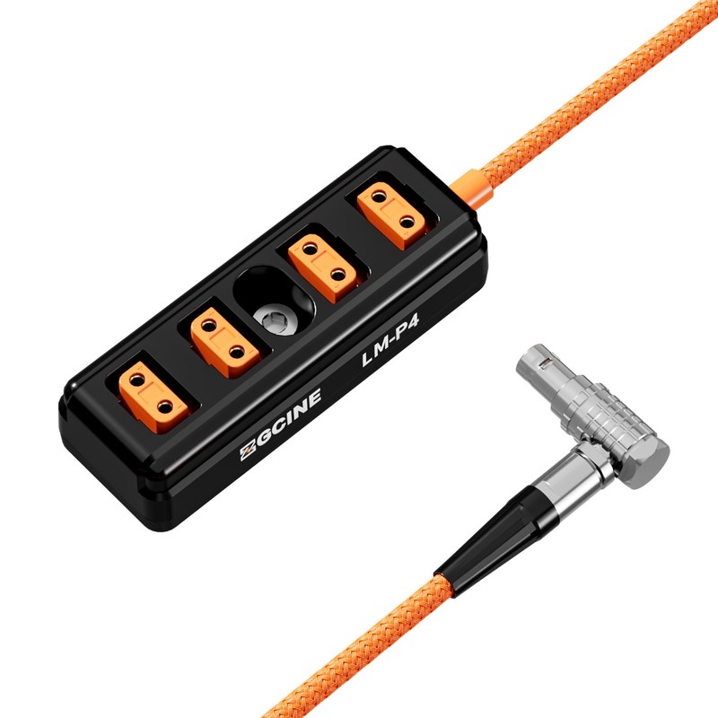 Power Cable Splitter 2 Pin Lemo Plug to 4 Ports