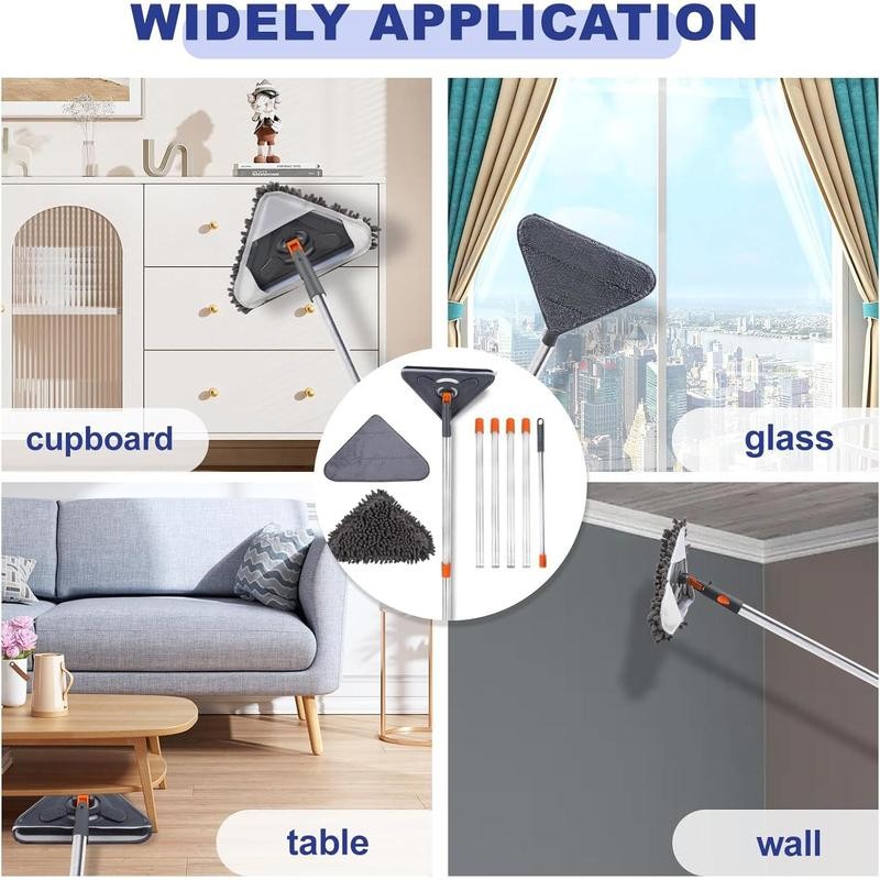 Wall Cleaner Mop with 79 Inches Long Handle 360° Washer