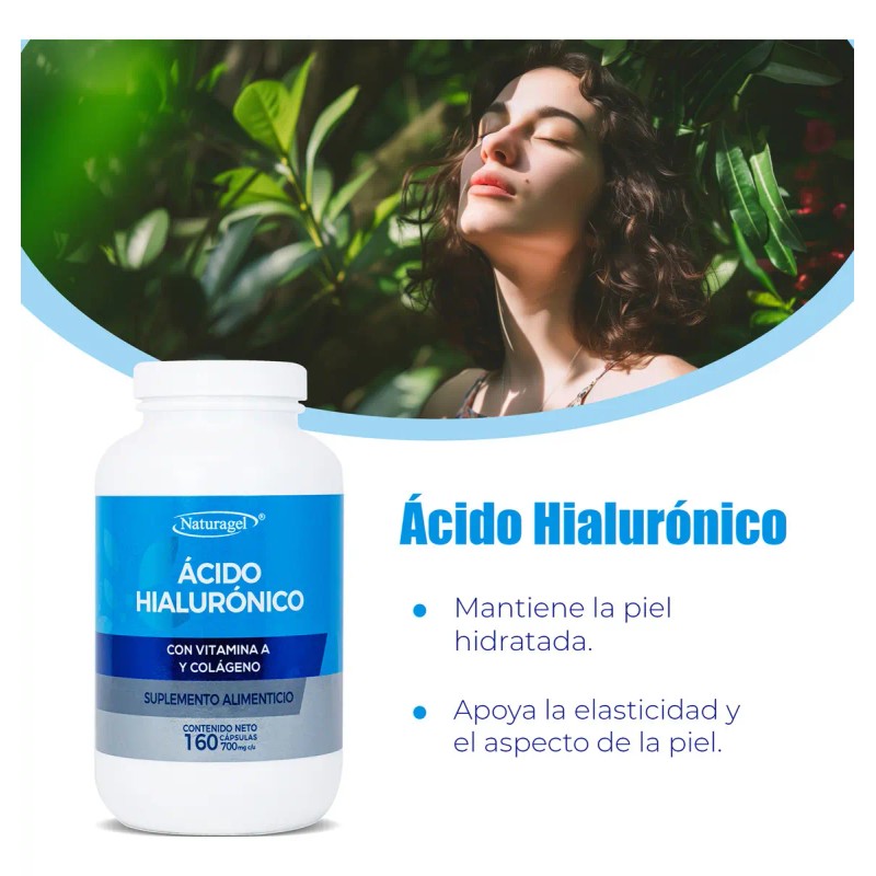 Suplemento Cápsulas Naturagel Suplementos Alimenticios Ácido Hialurónico 700mg