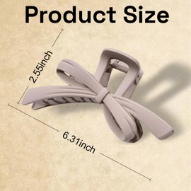 4 Pack Bow Claw Hair Clips, Large Non-Slip Clips for Thick Hair, Hair Accessories for Women and Girls