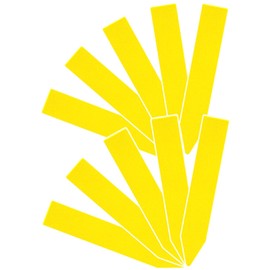 Safety 3 Gardening Color Labels, Pack of 10, Yellow, 0.6 x 3.5 inches (15 x 90 mm)