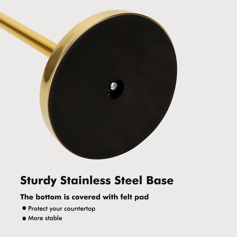 Fatizon Paper Towel Holder Stand, Gold Paper Towel Holder Countertop,