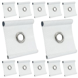 Parastar Piping Strip Hooks, 12 x Hooks for Piping Rail 5/6 mm - 7/8 mm Piping Hooks, Awning Hooks, Camping Piping Strip, Piping Rail Accessories for Motorhome, Caravan, Awning, Camping Tent