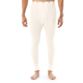Indera Men's Traditional Waffle Thermal Long Johns Underwear, Natural, Large