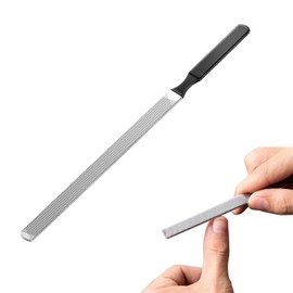 BelleVive Professional Long Nail File Made of Stainless Steel for Thick Nails, Metal File for Fingernails and toenails for Women, Filing Surface, Durable and efficient Nail Care Tool