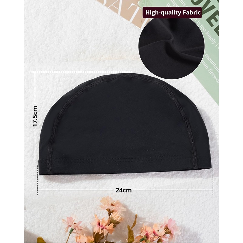 Fabric Swimming Cap for Men & Women - Comfortable, Durable