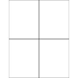 Tabbies Laser/Inkjet Label Sheets, Blank White, Labels are 4-1/4"W x 5-1/2"H, 4 Labels/Sheet, 400 Labels/Pack (40162)