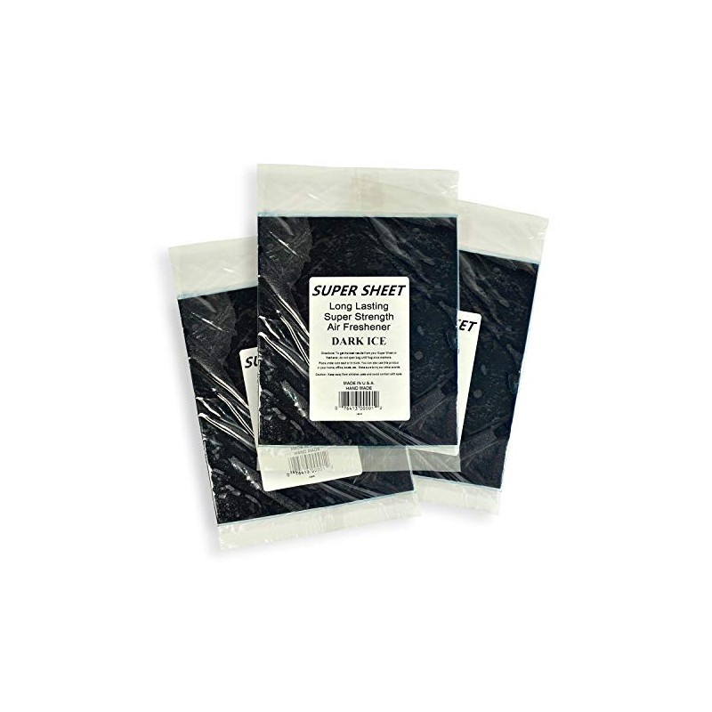 Super Sheet Large (8"x7") Under Seat Car Air Freshener, 3-PACK