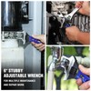 WORKPRO 6-Inch Stubby Adjustable Wrench, 1.5-Inch Extra Wide Jaw Opening