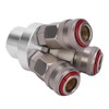 3 Way Connector Chrome Plated Pneumatic Component Carbon Steel G1/4in
