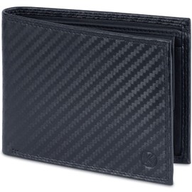 Koruta® Men's Wallet - TÜV Tested RFID Protection I Wallet & Wallet for Men with Coin Compartment and 12 Card Slots Leather, Black carbon