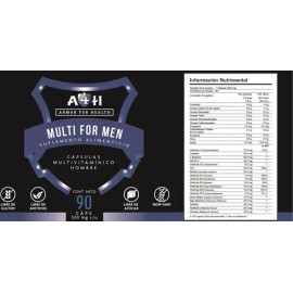 Hombre Mens Multi Vitamínico 180 Caps A4h Arginina Creatina