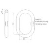 Suspension Ring A13 for 1 Strand (6 mm) and 2