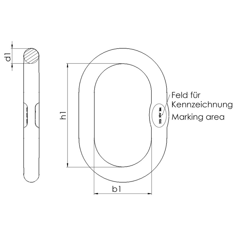 Suspension Ring A13 for 1 Strand (6 mm) and 2