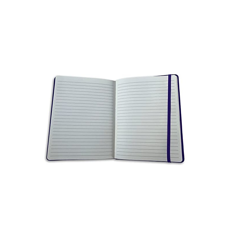 Deep Purple Hardcover Ruled Journal with Elastic Tie - 6.4